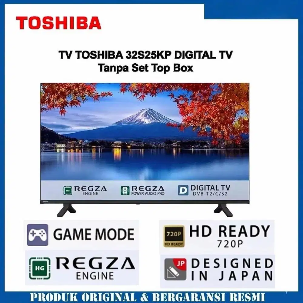 New LED Digital TV TOSHIBA REGZA with HD technology 32 FreeBracket