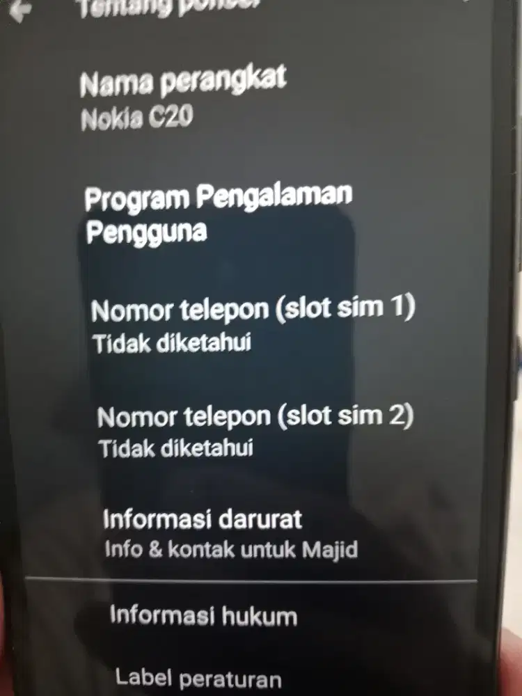 Nokia c20 android handphone