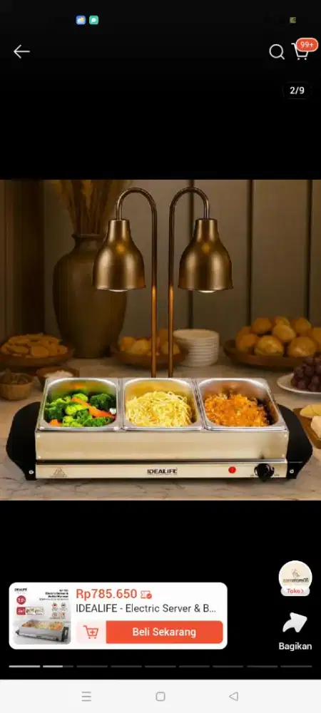 Pemanas makanan Elektrik stainless