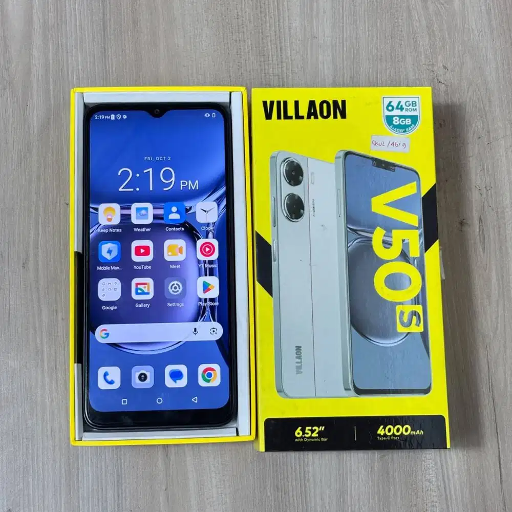 HP VILLAON V50s 4/64GB – UNISOC T7100 – BATERAI 4000mAh – FULLSET