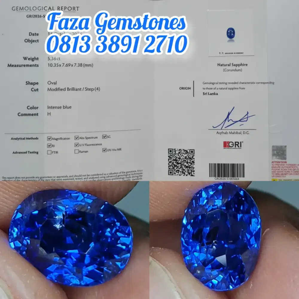 HQ Intense Blue Sapphire Srilanka, Like Cornflower Blue, Super Luster
