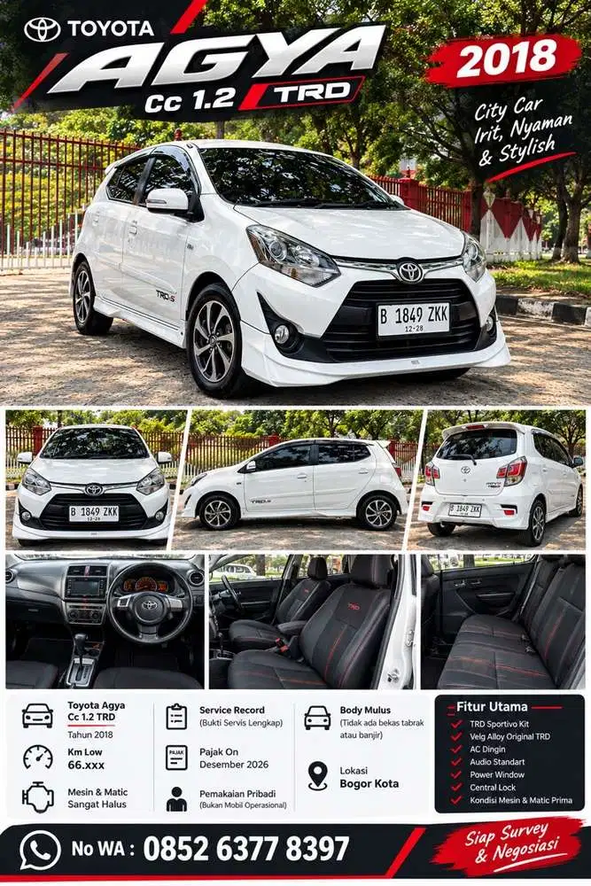 Toyota Agya 2018 Bensin