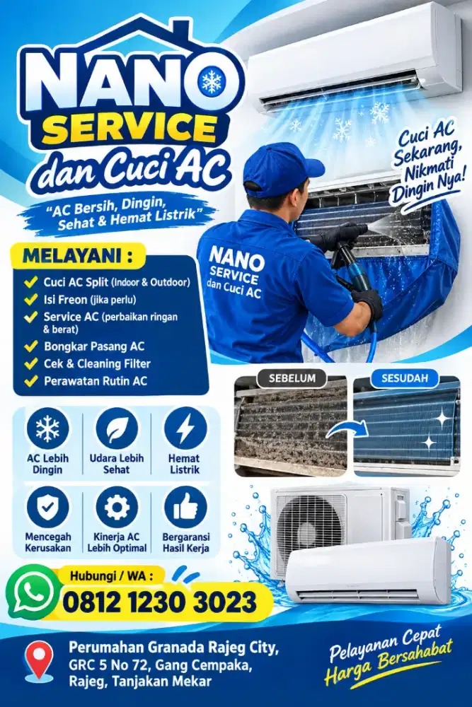 Jasa jual beli, cuci dan service AC
