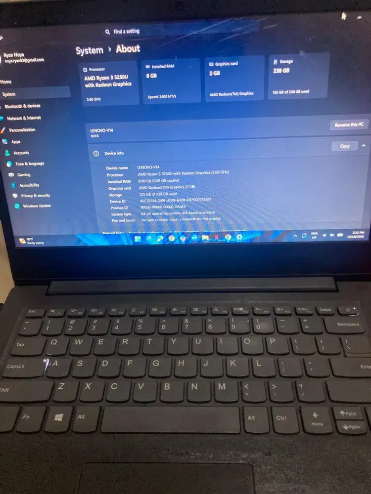LENOVO V14-ADA RYZEN 3 82C6