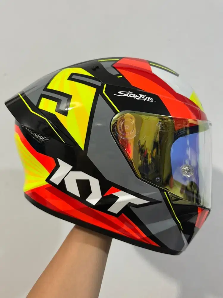 Helm KYT TT Course Jaume Masia Original Fullset Mulus + 2 Visor