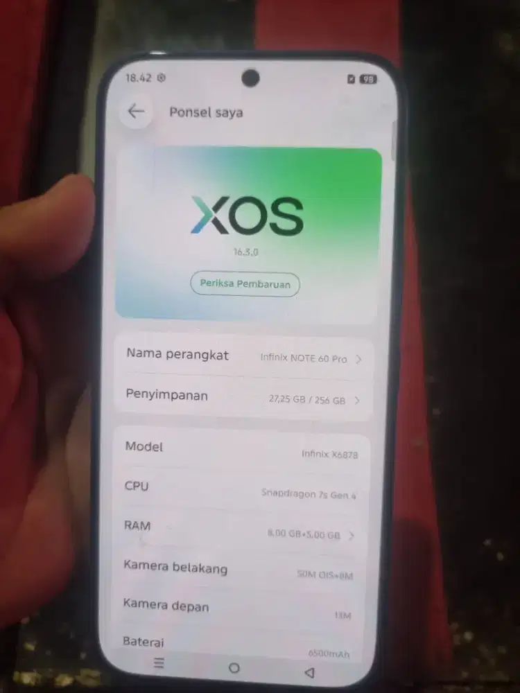 Infinix not60 pro Ram8/256