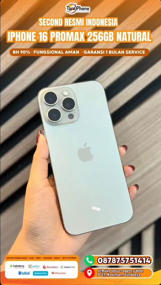 Iphone 16promax natural ex resmi