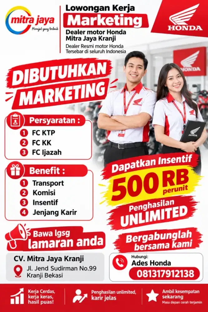 Loker Marketing Motor Honda
