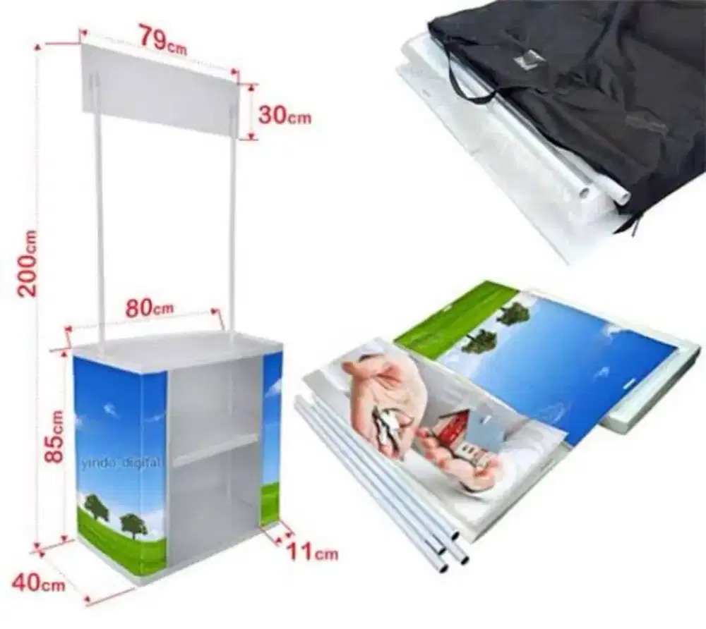 BOOTH PORTABLE POLOS PVC KOKOH
