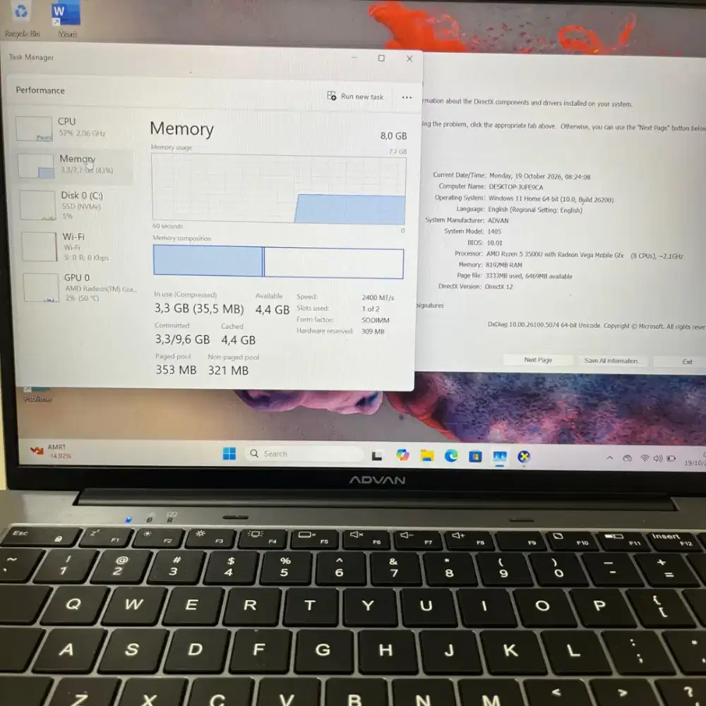 Laptop Advan WorkMate 1405 (2025).