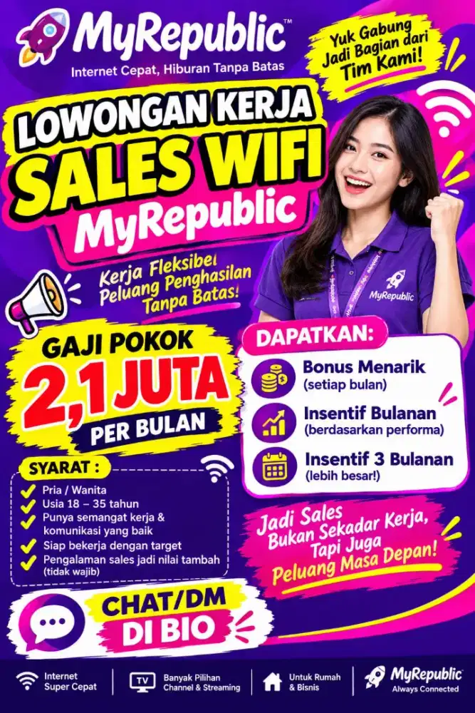 LOWONGAN KERJA SALES MYREPUBLIC JOGJA