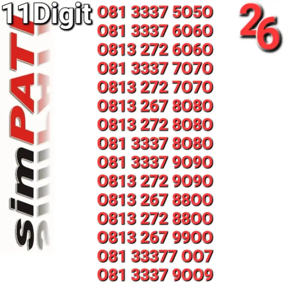 Nomor simpati 11digit 88OO_9O9O