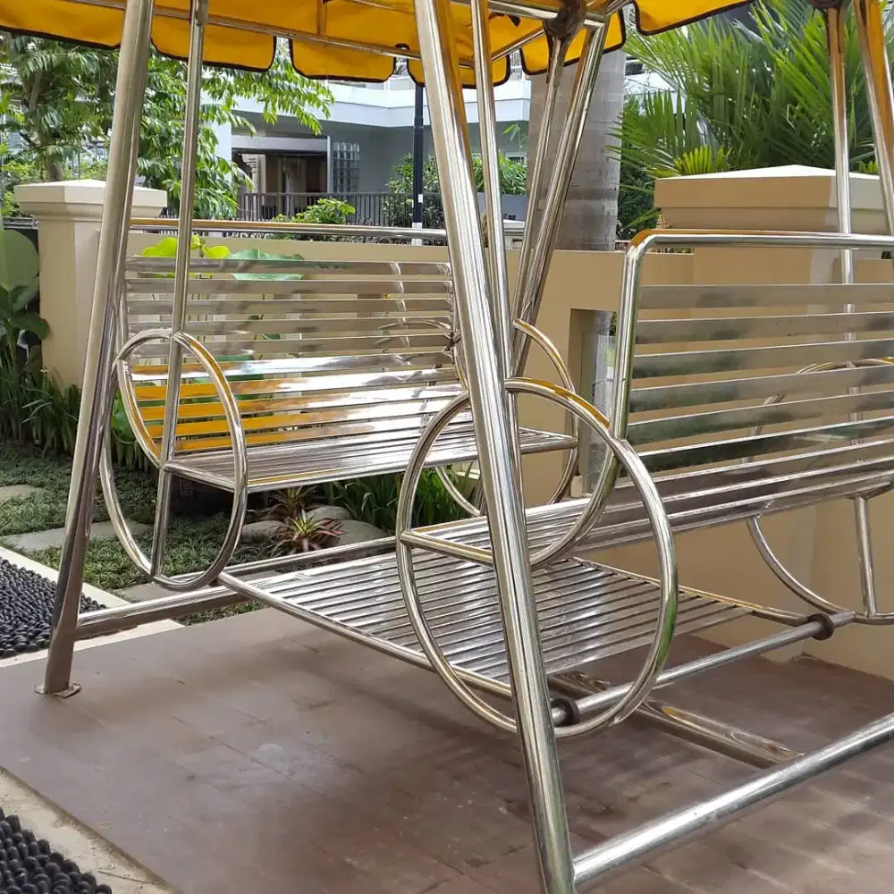 Ayunan taman bahan stainless