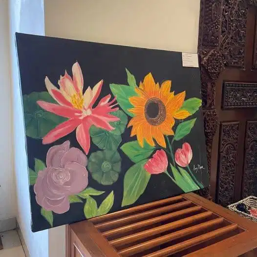 FULL OF FLOWERS  size = 80 x 100 cm