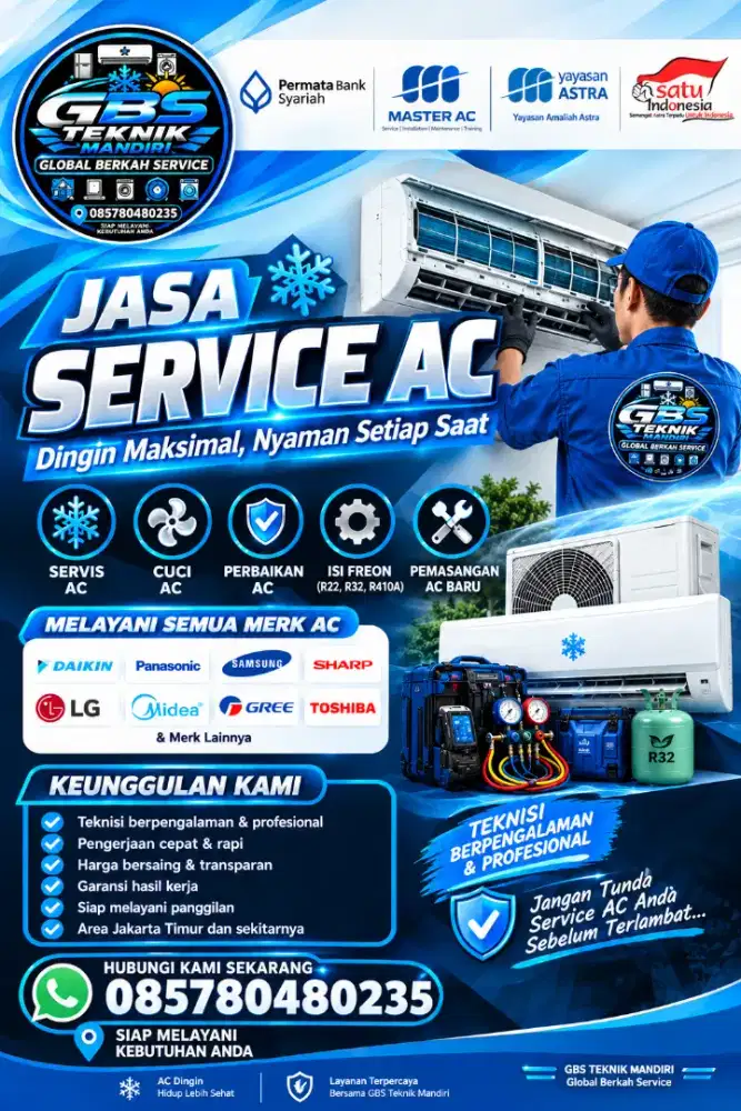 SERVICE AC PANGGILAN JAKARTA TIMUR – GBS TEKNIK MANDIRI