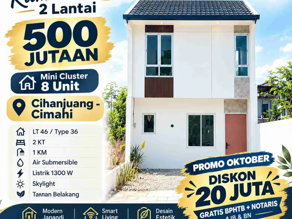 DIJUAL CEPAT Rumah 500 Jutaan di Cluster Cihanjuang, Parongpong Bandung
