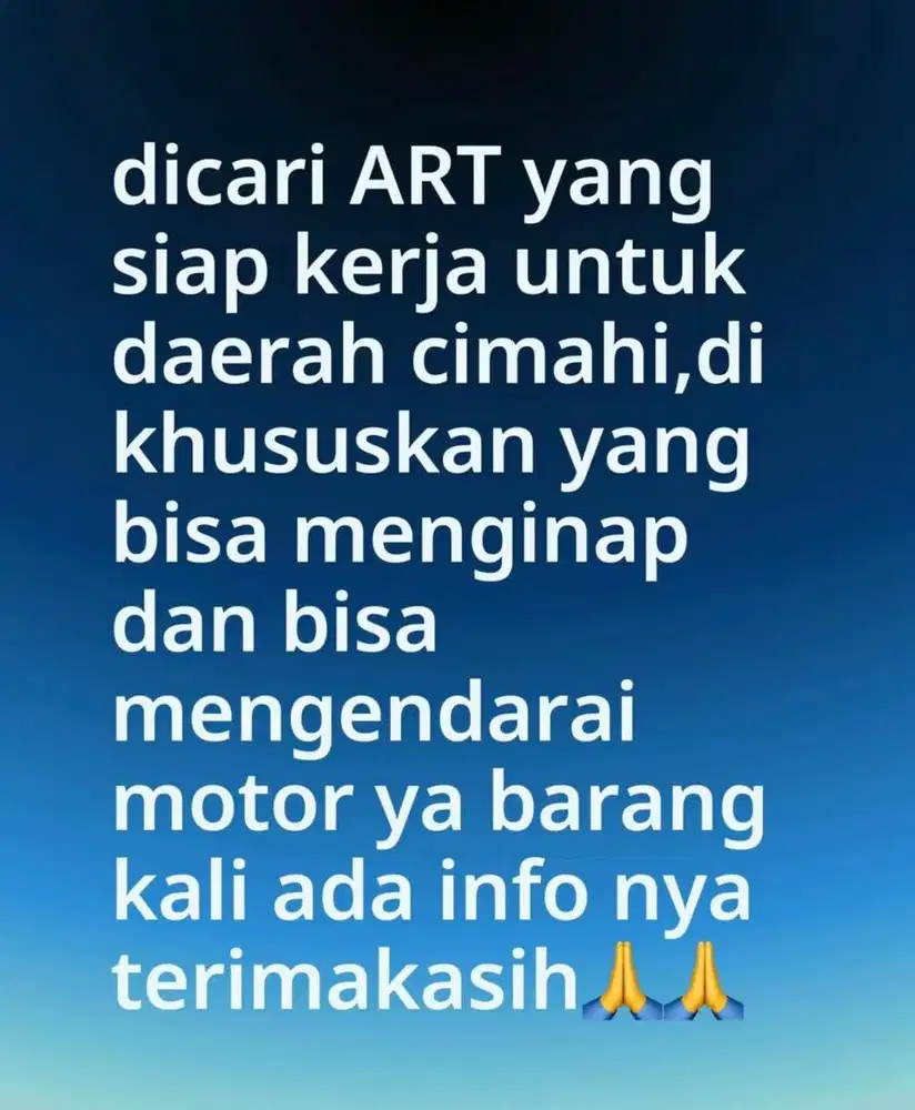 loker untuk pengasuh