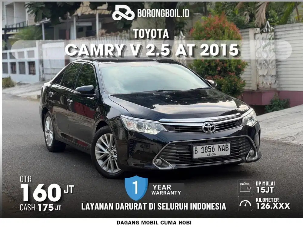 MURAH DP5jt!! TOYOTA CAMRY V 2.5 AT 2015 HITAM SUPER ISTIMEWA TERMURA