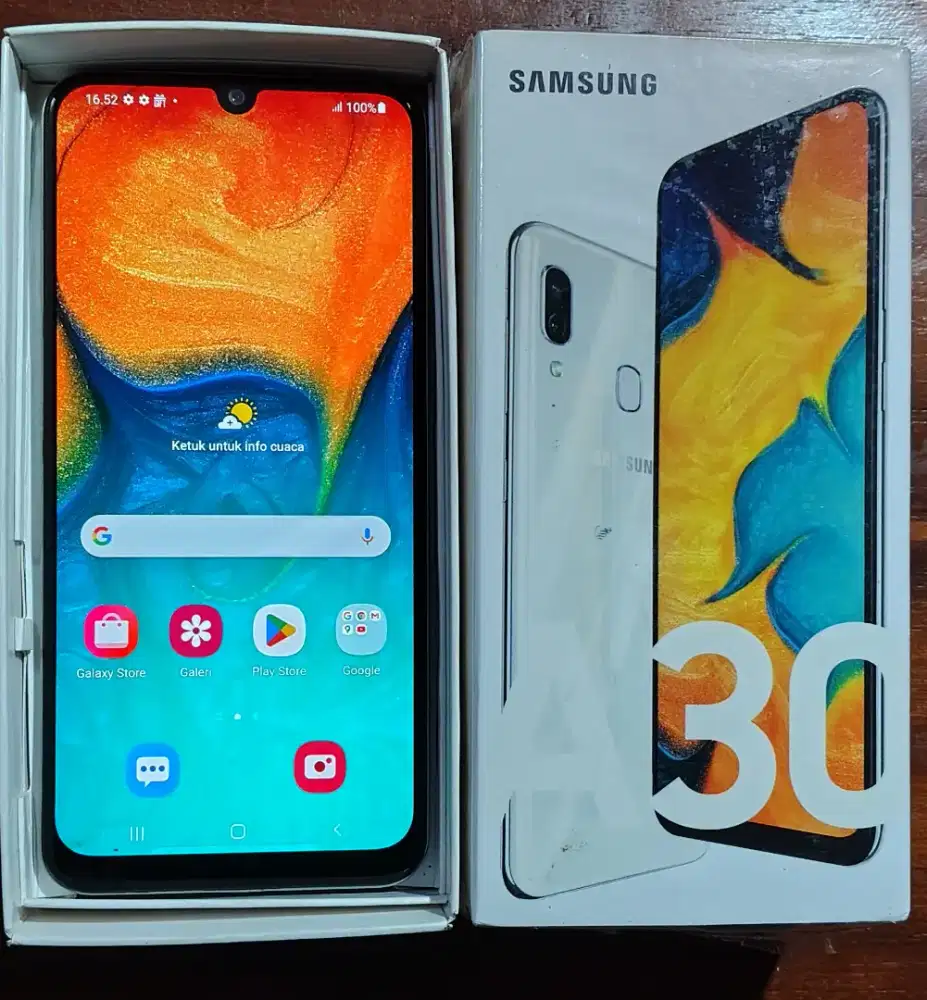 HP HANDPHONE SAMSUNG A30 FULLSET ORI RAM 4/64 NORMAL