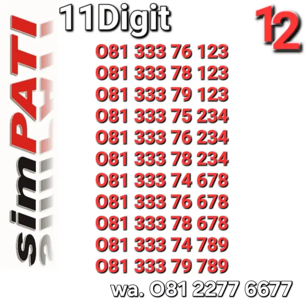 Simpati 11digit 123 _ 234 _ 789