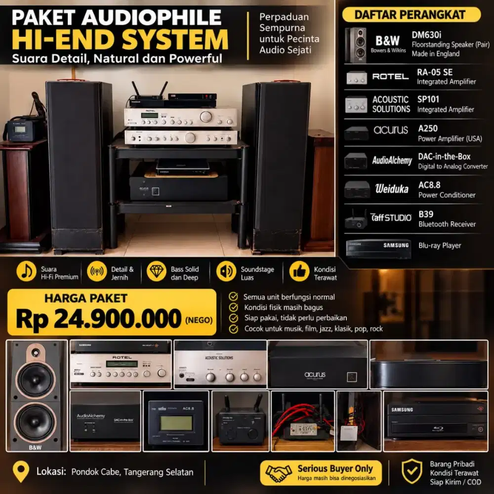Dijual Cepat seperangkat Audiophile