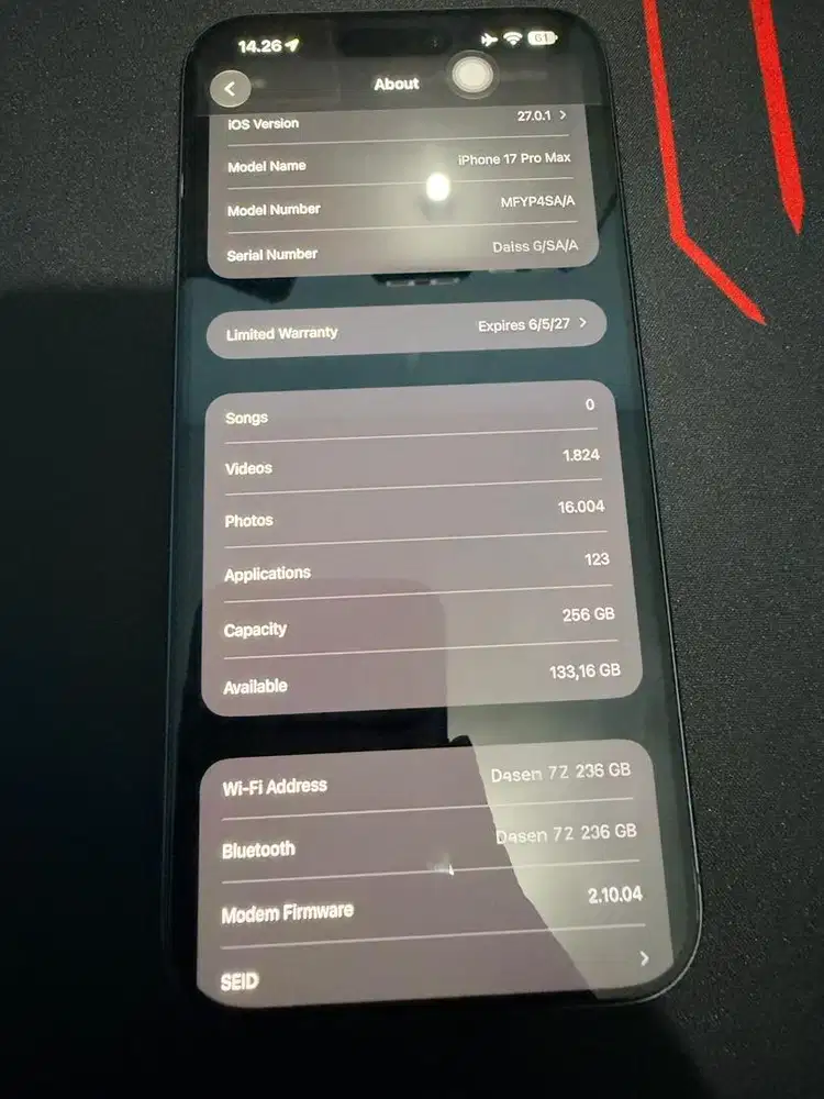 iPhone 17 Pro Max 256Gb Deep Blue Garansi Indo