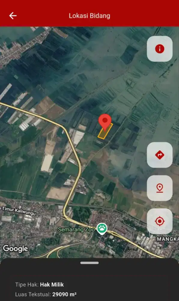Tambak SHM 2,9H,  Zona industri, Dekat KIK, Exit Toll Kaliw1,1ungu.