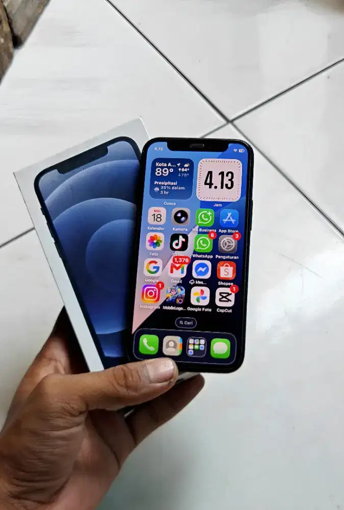 Iphone 12 mini fulset siap pakai