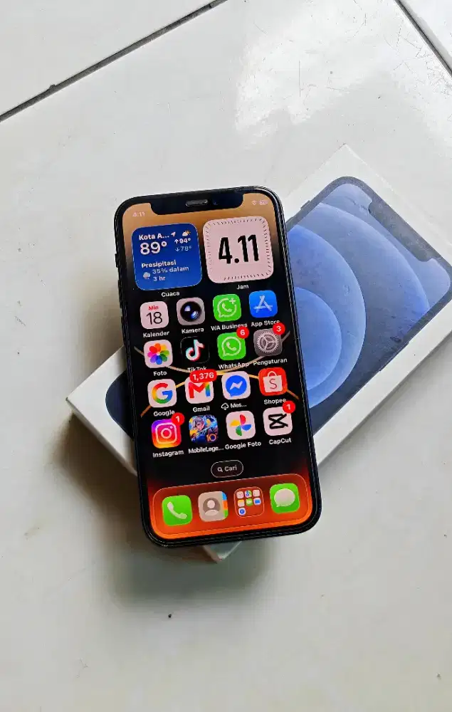 Iphone 12 mini fulset siap pakai