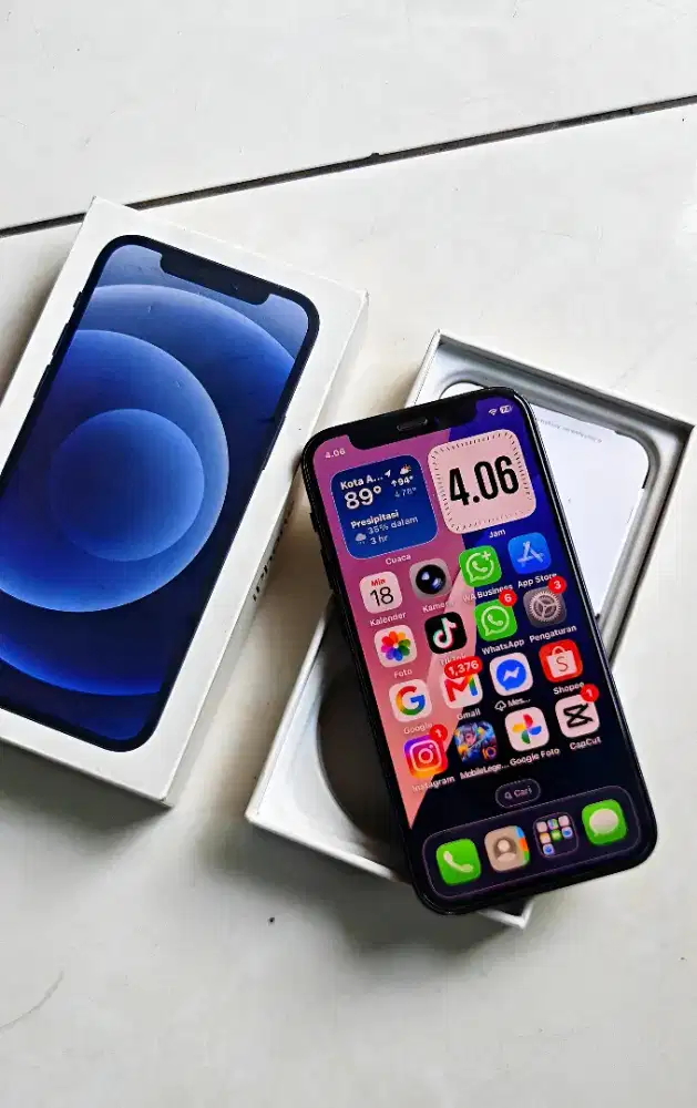 Iphone 12 mini fulset siap pakai