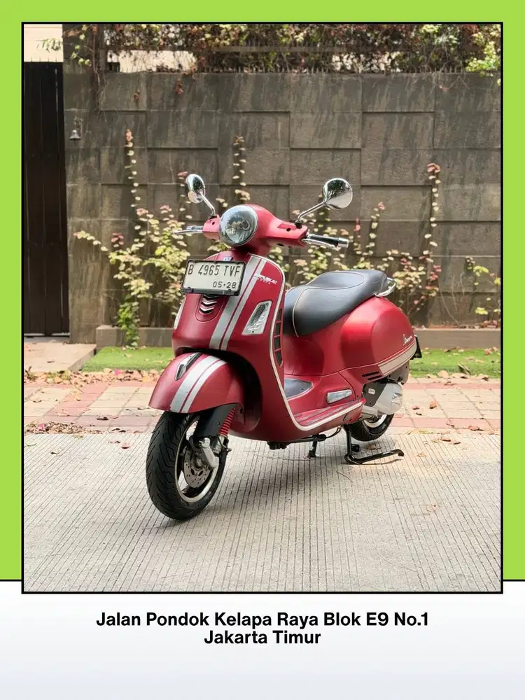 TERMURAH PIAGGIO VESPA GTS 150 IGET ABS 4V TAHUN 2018 WARNA MATTE RED