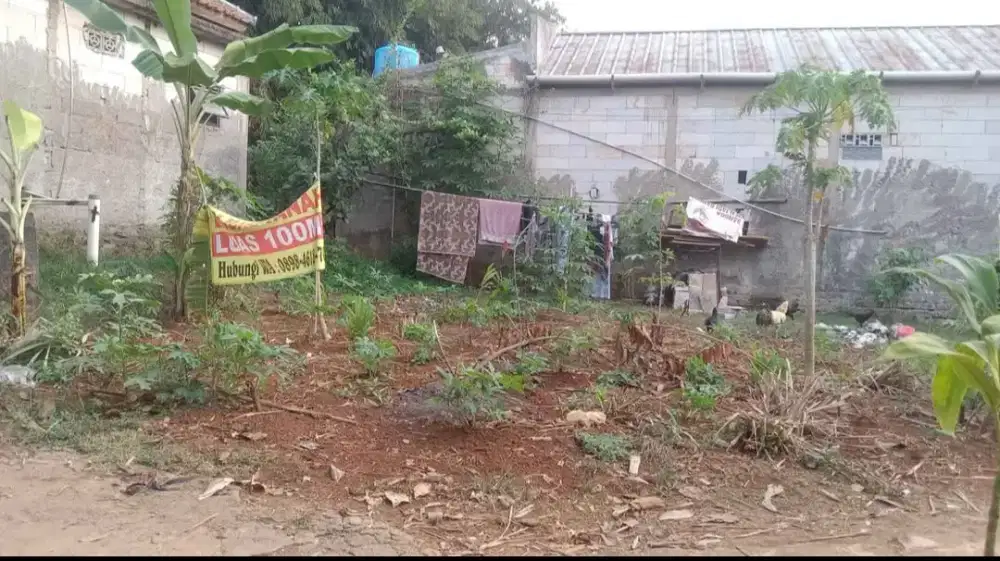 Jual tanah luas 100 meter lokasi kampung pabuaran rt1 rw4  wanaherang