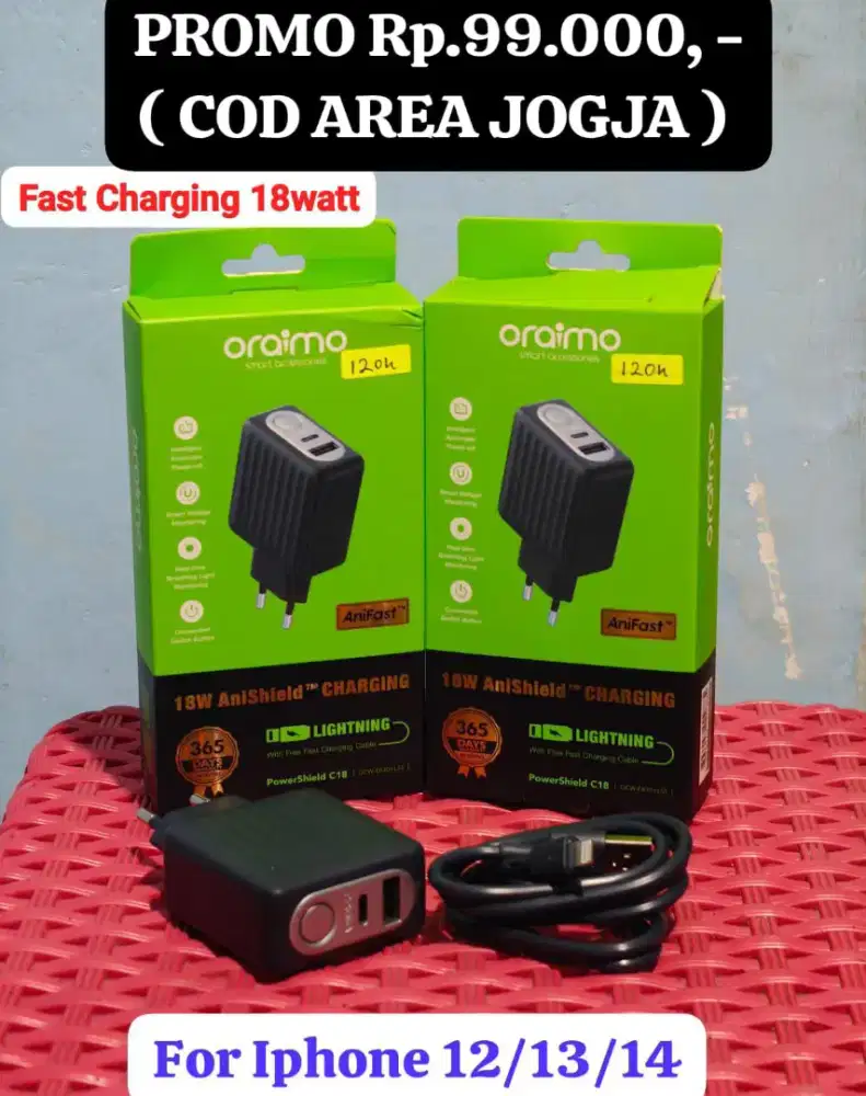 Charger Oraimo 18watt Fast Charging ( For Iphone)