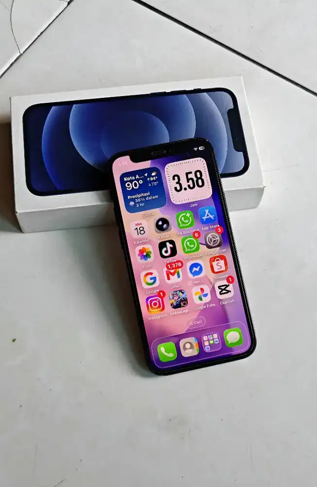 Iphone 12 mini fulset siap pakai