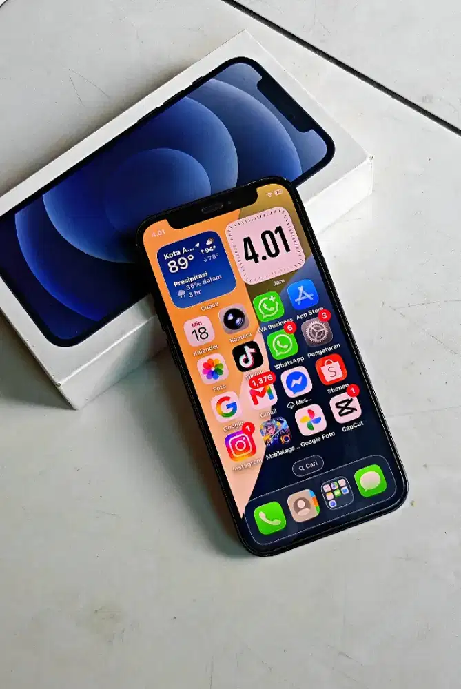 Iphone 12 mini fulset siap pakai