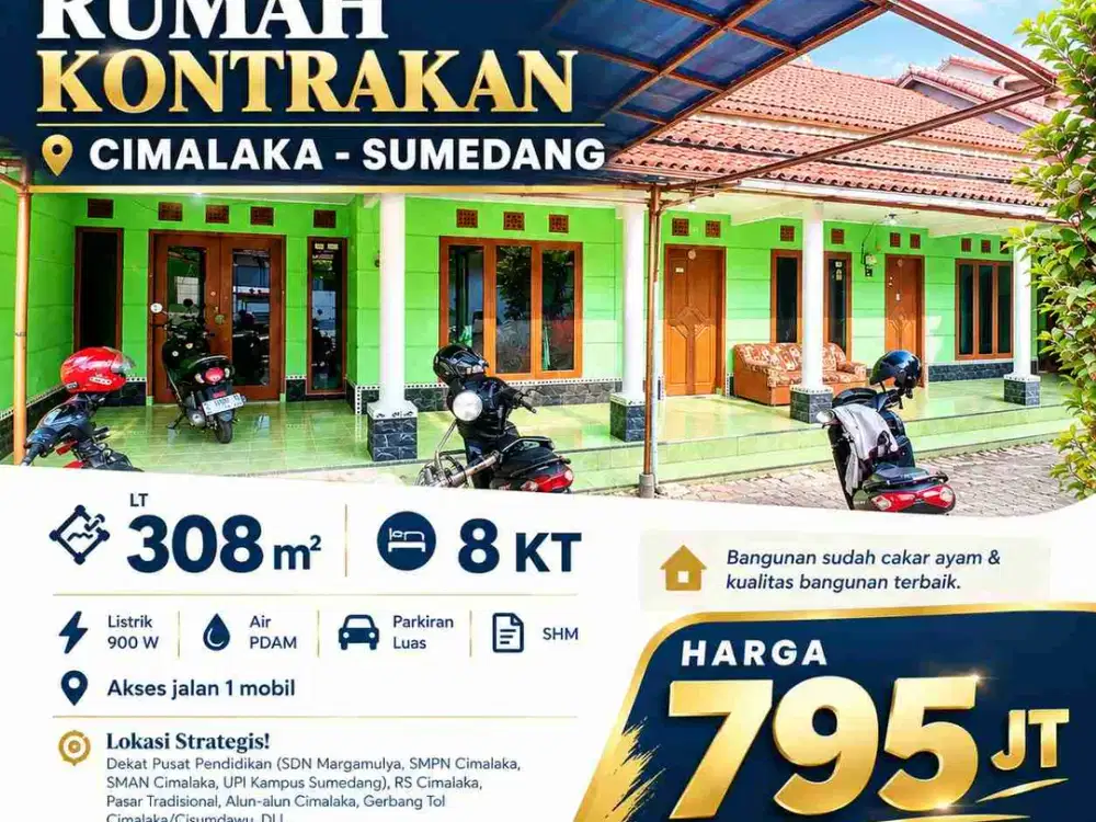 DIJUAL CEPAT Rumah kontrakan di Cimalaka, Sumedang 700 Jutaan!