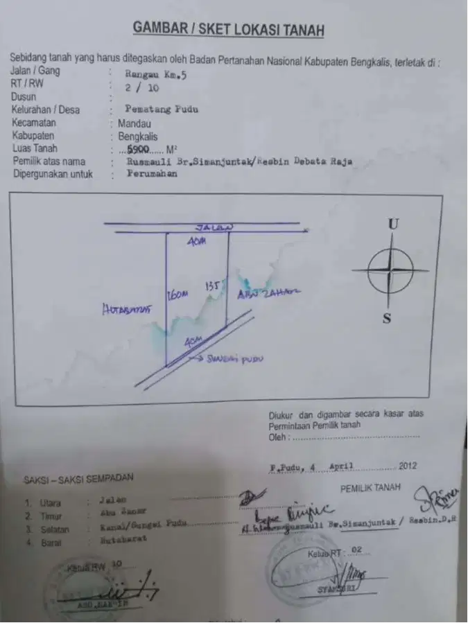 Dijual Tanah ukuran 5900 m2