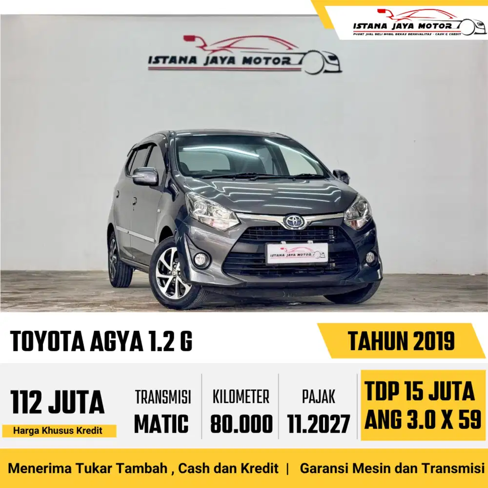 TOYOTA AGYA 1.2 G 2019