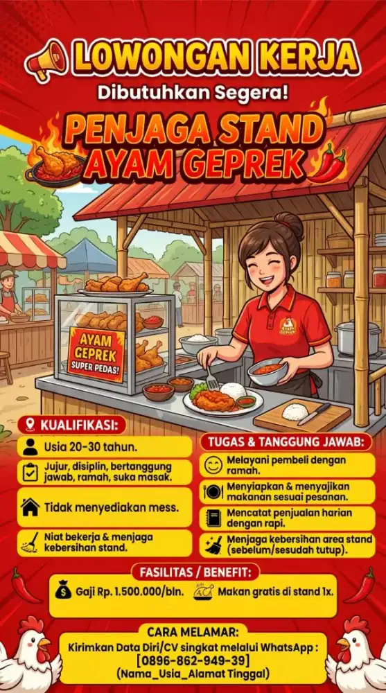 Penjaga Stand Ayam Geprek