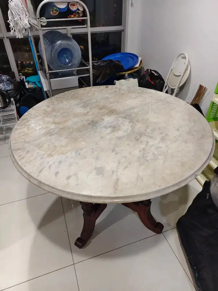 Jual murah meja marmer antik