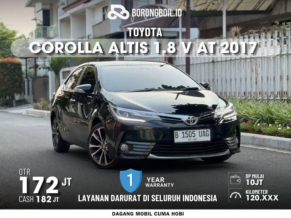 TOYOTA COROLLA ALTIS V 1.8 AT 2017 HITAM FACELIFT ISTIMEWA SIAP PAKAI