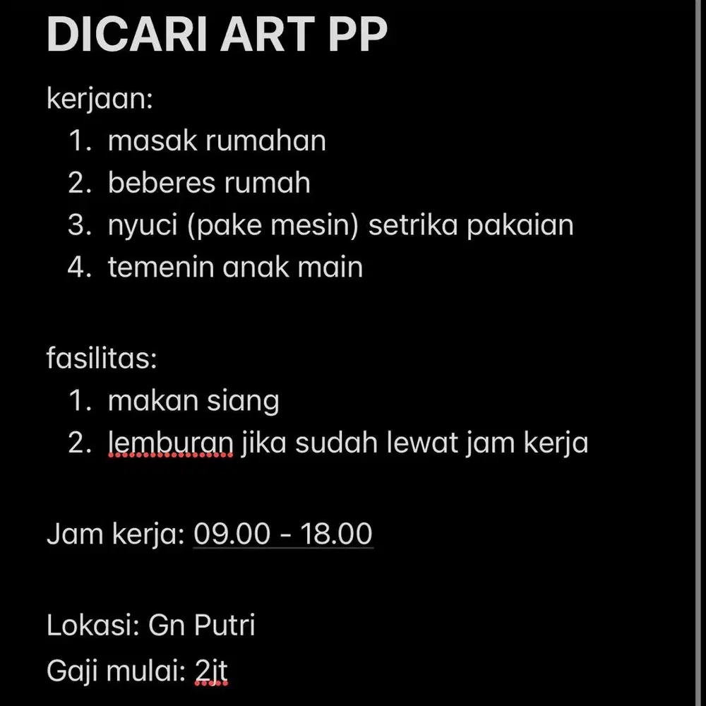 LOKER ART PP (serabutan)