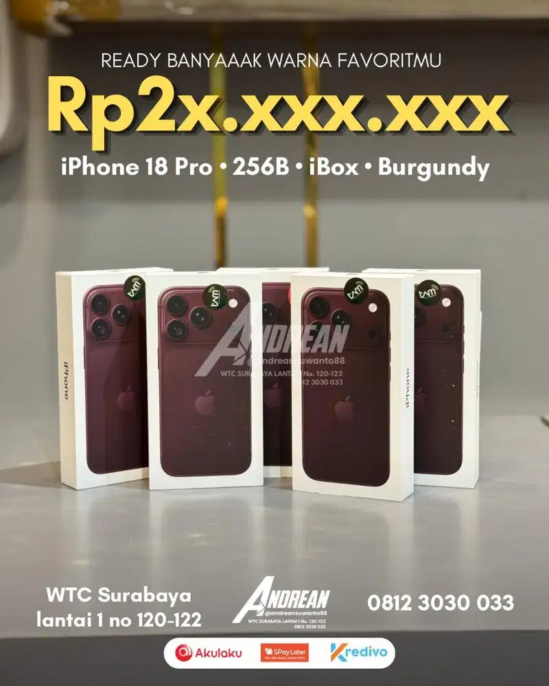 New Iphone 18 Pro 256gb Ibox Burgundy