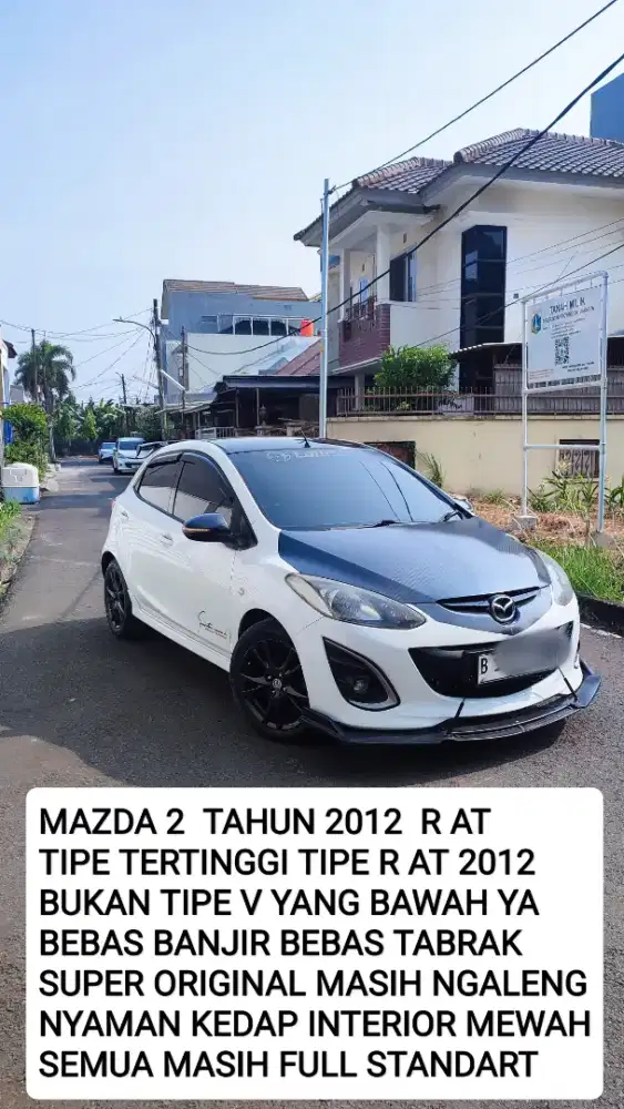 MAZDA 2 R AT TAHUN 2012 TIPE R AT BUKAN V FUL ORI MESIN ORI FREE BBN