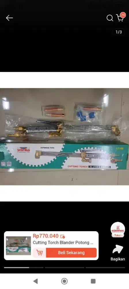 Stang blender cutting merk wipro original