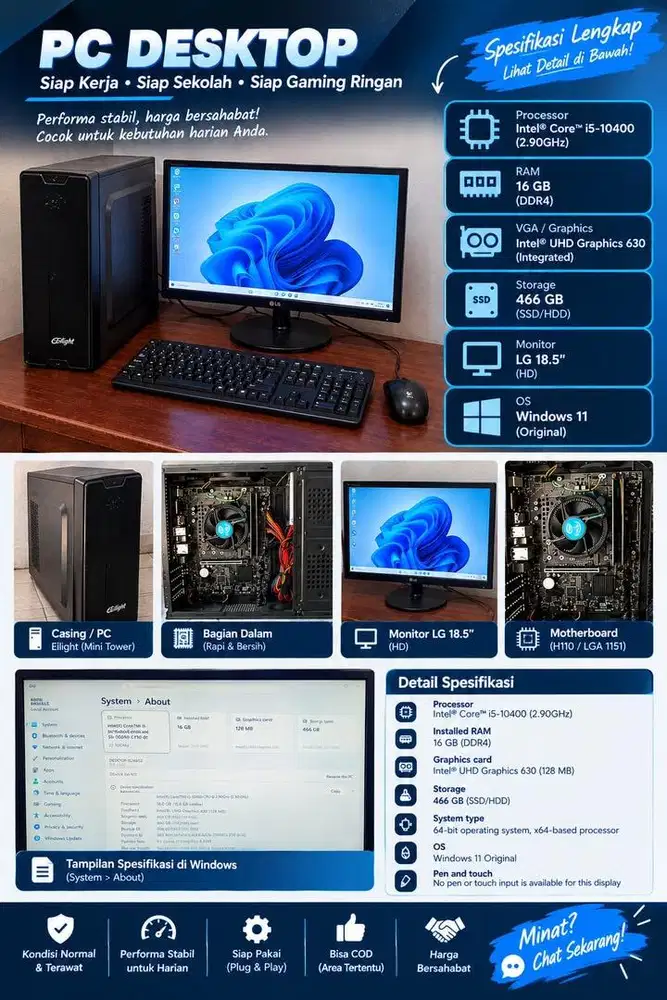 DIJUAL CEPAT PC FULLSET