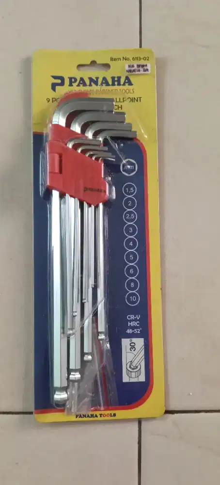 1 set Kunci L isi 9 pc