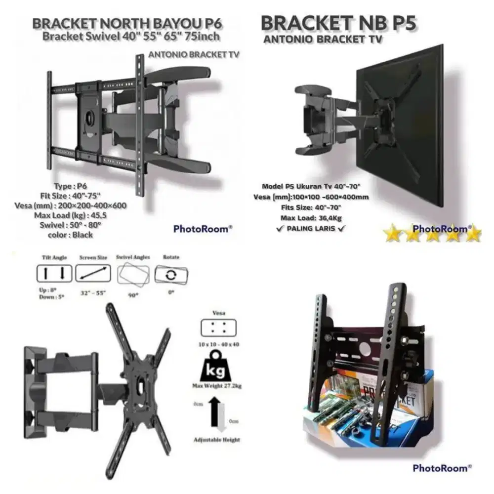 Bracket tv dan pemasangan