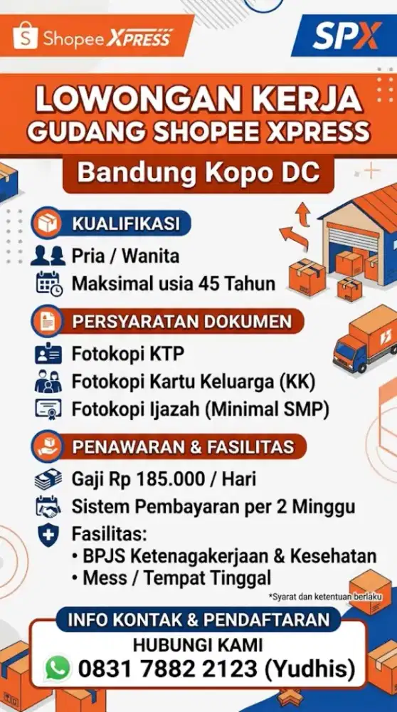 Lowongan Kerja Gudang Shopee Bandung Kopo DC