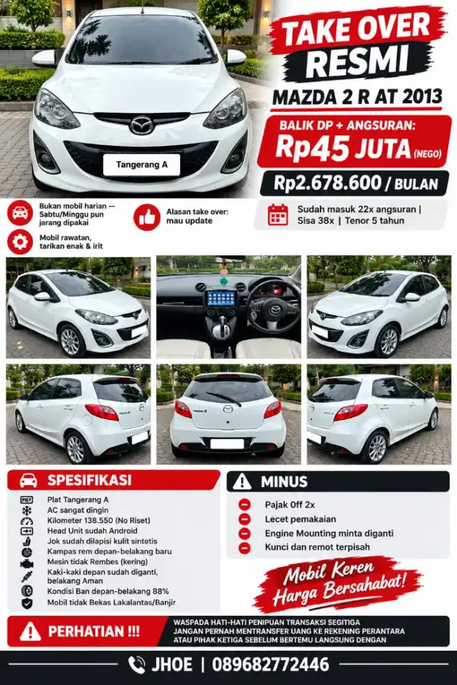 Mazda 2 R 2013 Bensin